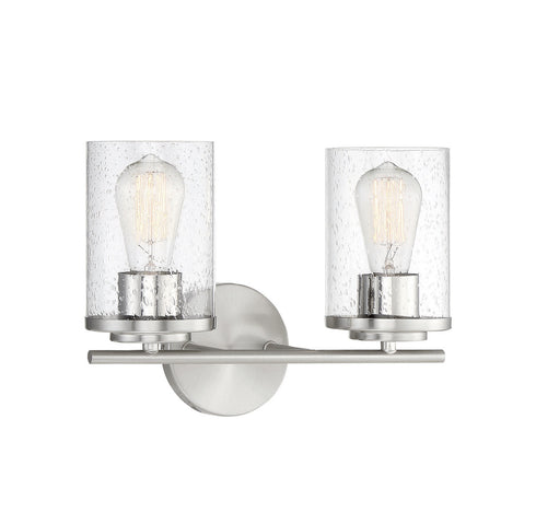 Marshall 2-Light Bathroom Vanity Light in Polished Chrome