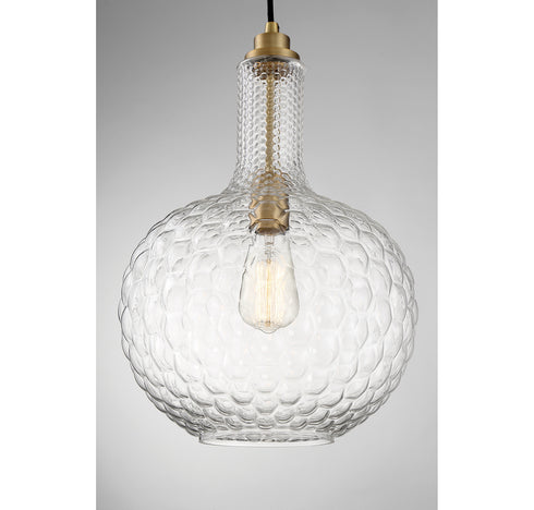 Kantor 1-Light Pendant in Warm Brass