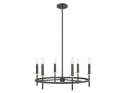 6-Light Chandelier in Brushed Nickel
