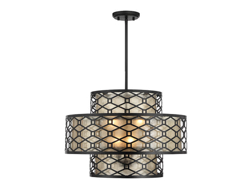 Mannheim 4-Light Pendant in Matte Black