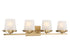 Klein 4-Light Bathroom Vanity Light in Matte Black