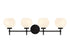 Hannah 4-Light Bathroom Vanity Light in Matte Black