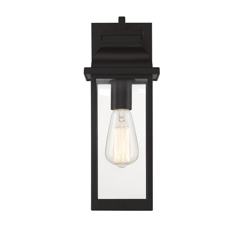 Drexel 1-Light Small Outdoor Wall Lantern in English Bronze