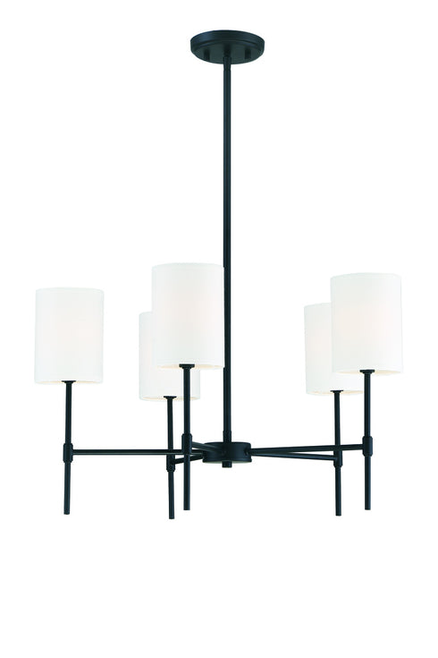 5-Light Chandelier in Bisque White