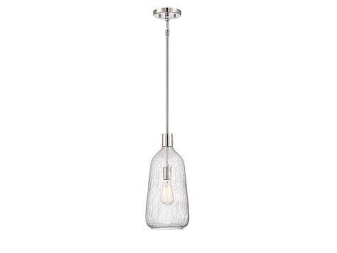 Adair 1-Light Pendant in Polished Nickel