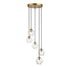 5-Light Chandelier in Natural Brass