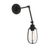 1-Light Adjustable Wall Sconce in Matte Black