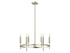 6-Light Chandelier in Brushed Nickel