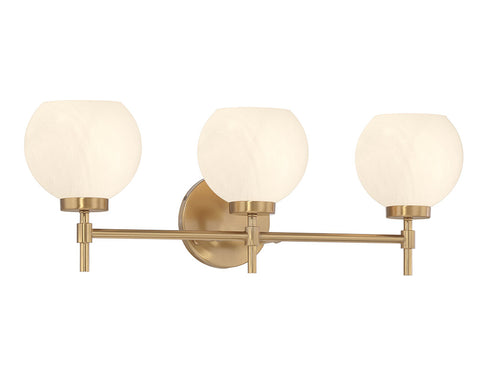 Hannah 3-Light Bathroom Vanity Light in Matte Black