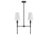 Trundle 2-Light Linear Chandelier in Warm Brass