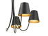 5-Light Chandelier in Matte Black