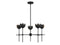 5-Light Chandelier in Matte Black