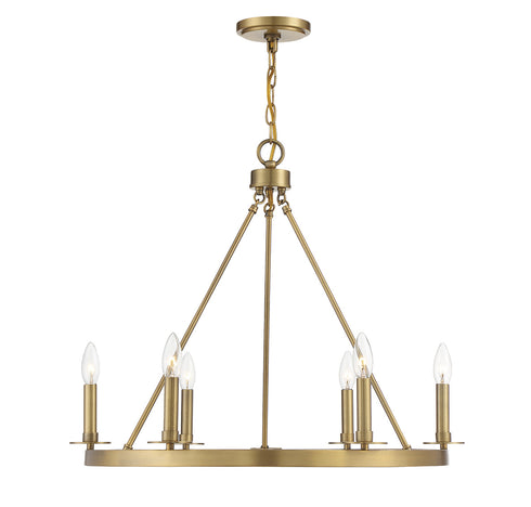 6-Light Chandelier in Matte Black