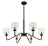 6-Light Chandelier in Matte Black