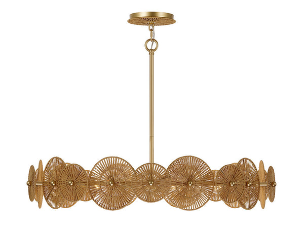 Abbott 5-Light Pendant in Distressed Gold by Breegan Jane