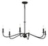Jasmine 6-Light Chandelier in Matte Black