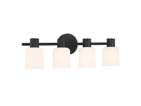 Strand 4-Light Bathroom Vanity Light in Matte Black