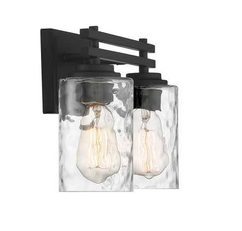 Baxter 2-Light Bathroom Vanity Light in Warm Brass