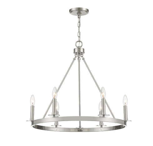 6-Light Chandelier in Matte Black