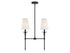 Trundle 2-Light Linear Chandelier in Warm Brass