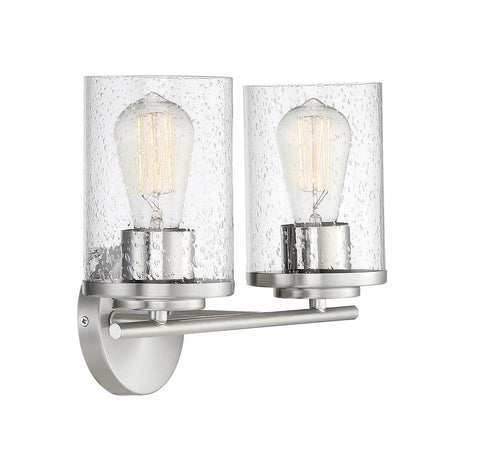 Marshall 2-Light Bathroom Vanity Light in Polished Chrome
