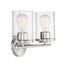 Marshall 2-Light Bathroom Vanity Light in Polished Chrome