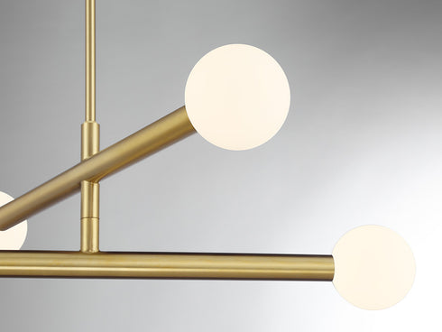 4-Light Chandelier in Matte Black