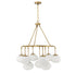 9-Light Chandelier in Natural Brass
