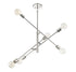 6-Light Chandelier in Natural Brass