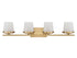 Klein 4-Light Bathroom Vanity Light in Matte Black