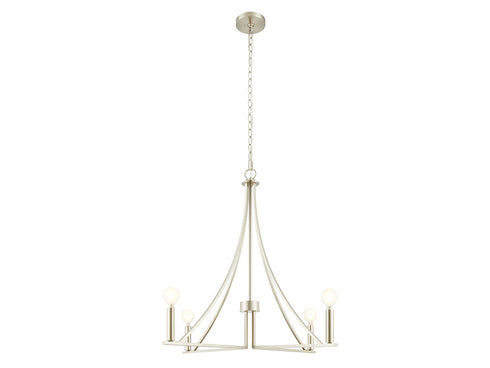4-Light Chandelier in Brushed Nickel