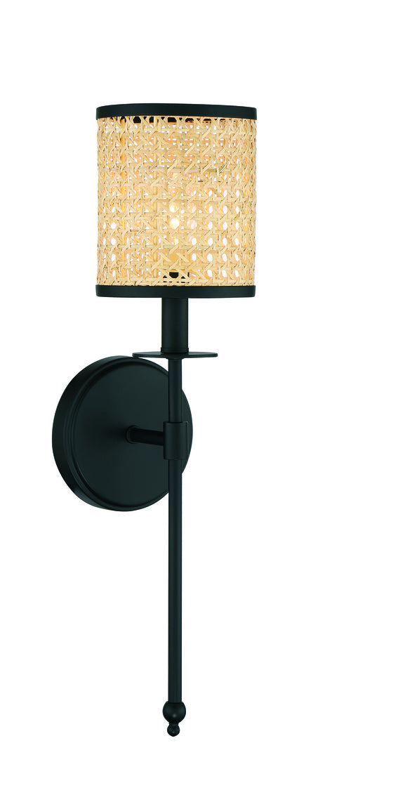 Jaylar 1-Light Wall Sconce in Matte Black