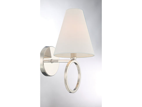 Comptom 1-Light Wall Sconce in Polished Nickel