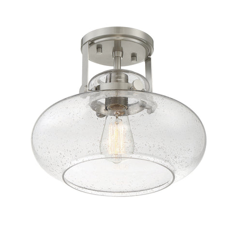 1-Light Ceiling Light in Polished Nickel