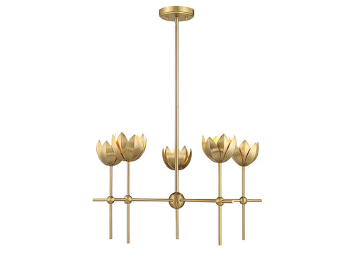 5-Light Chandelier in Matte Black