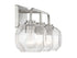 Baldwin 3-Light Bathroom Vanity Light in Satin Nickel