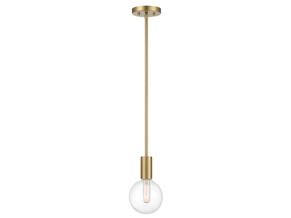 Wright 1-Light Mini-Pendant in Warm Brass