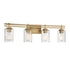 Baxter 4-Light Bathroom Vanity Light in Warm Brass