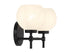 Hannah 2-Light Bathroom Vanity Light in Matte Black