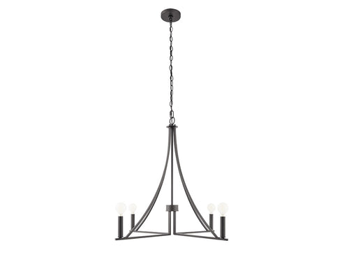 4-Light Chandelier in Brushed Nickel
