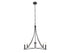 4-Light Chandelier in Brushed Nickel