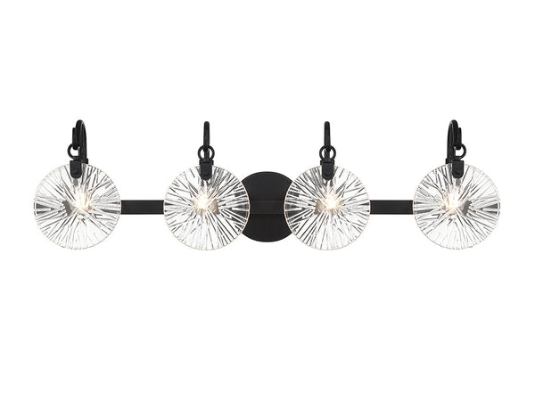 Addison 4-Light Bathroom Vanity Light in Matte Black