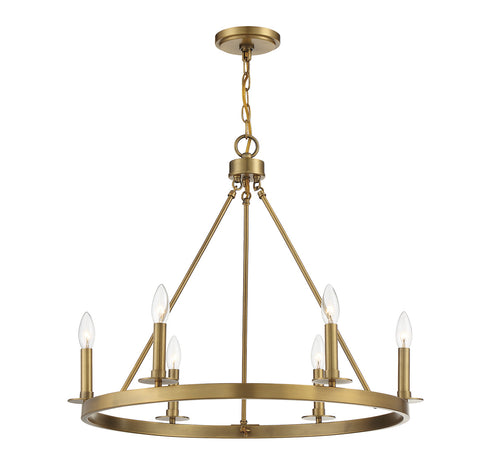 6-Light Chandelier in Matte Black