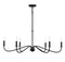 Jasmine 6-Light Chandelier in Matte Black