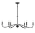 Jasmine 6-Light Chandelier in Matte Black