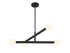 4-Light Chandelier in Matte Black