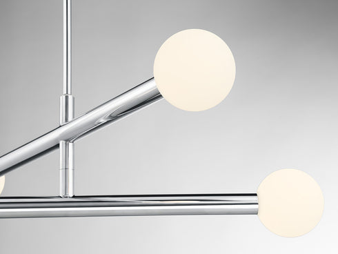 4-Light Chandelier in Matte Black