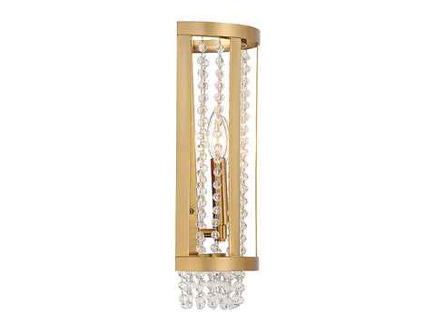 Mancini 2-Light Wall Sconce in Warm Brass