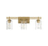 Baxter 3-Light Bathroom Vanity Light in Black