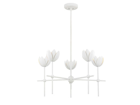 5-Light Chandelier in Matte Black